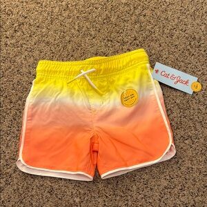 Cat & Jack Yellow and Orange Ombre Athletic Shorts